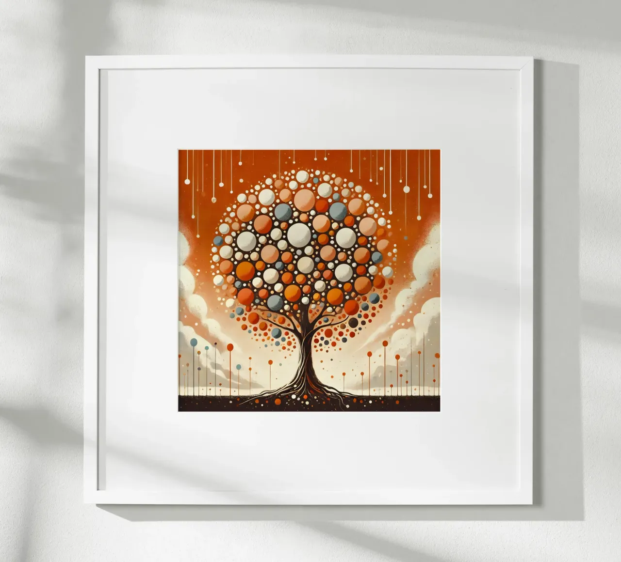 Arancia Baum poster con telaio in legno da spiritual