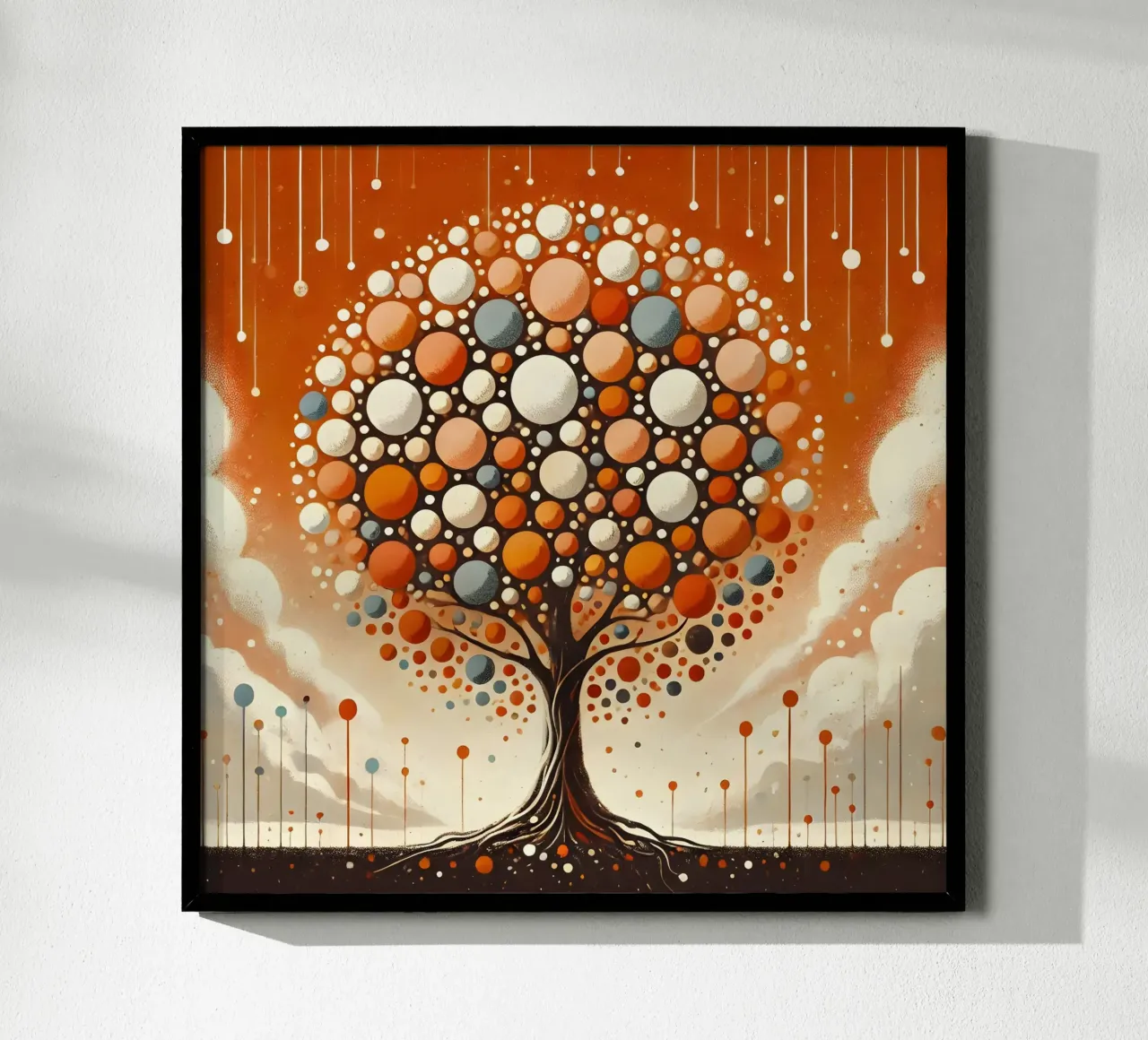Arancia Baum poster con telaio in legno da spiritual