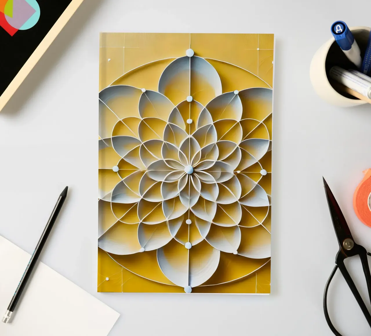 Fleur jaune carnet de notes de spiritual