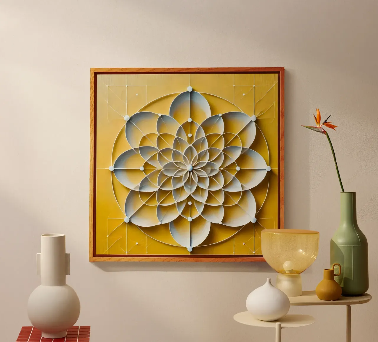 Fiore giallo plexiglass da spiritual