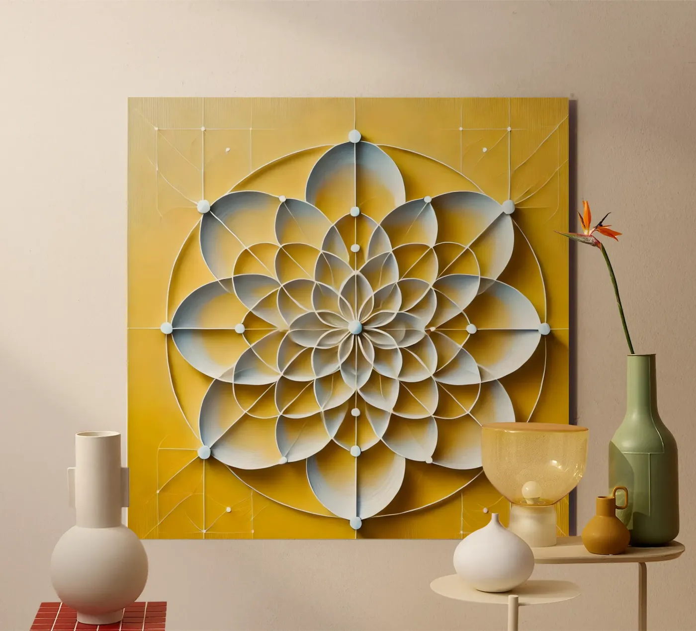 Fiore giallo alluminio dibond da spiritual