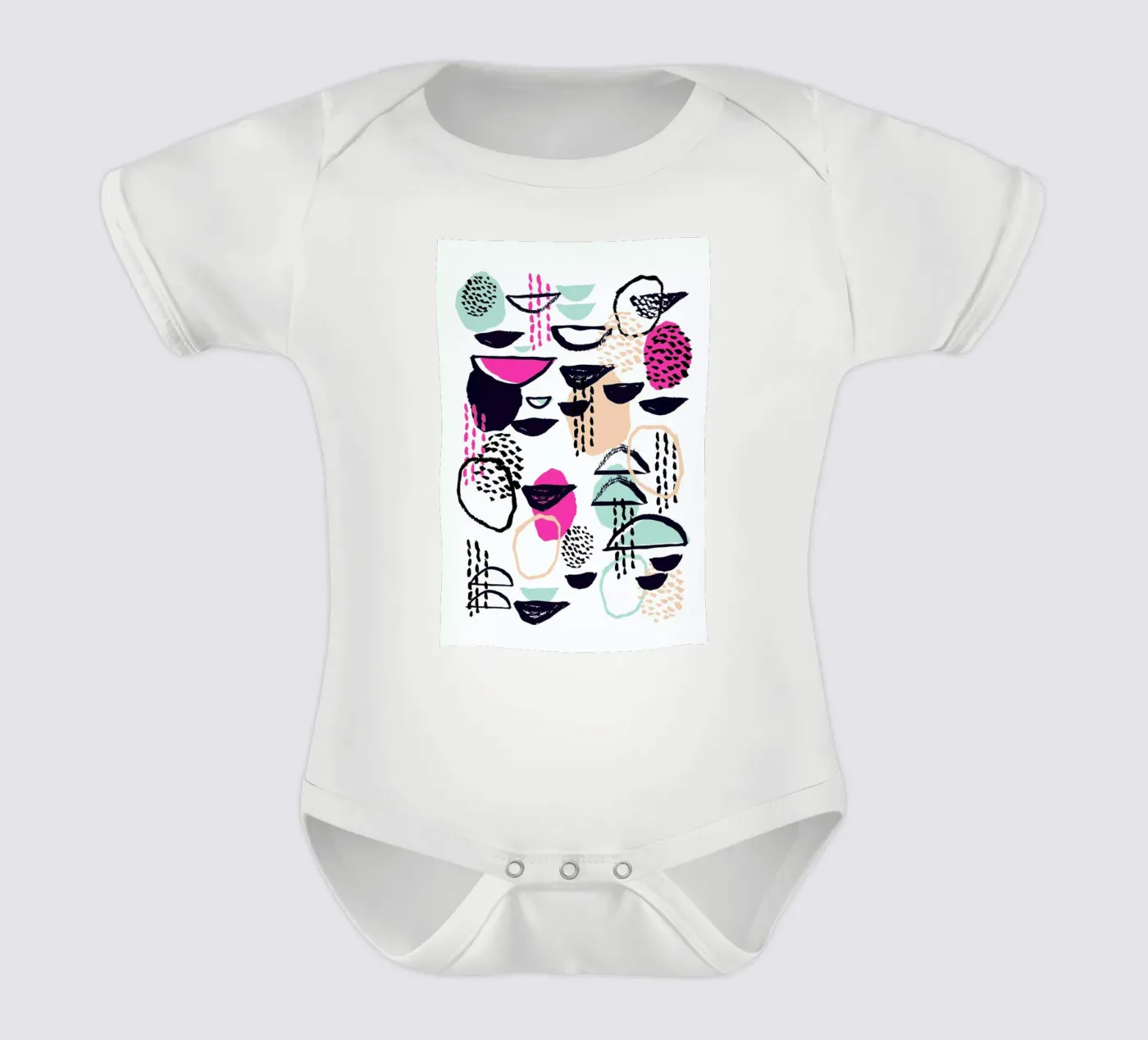 Ruma short-sleeve baby romper by Charlotte Winter