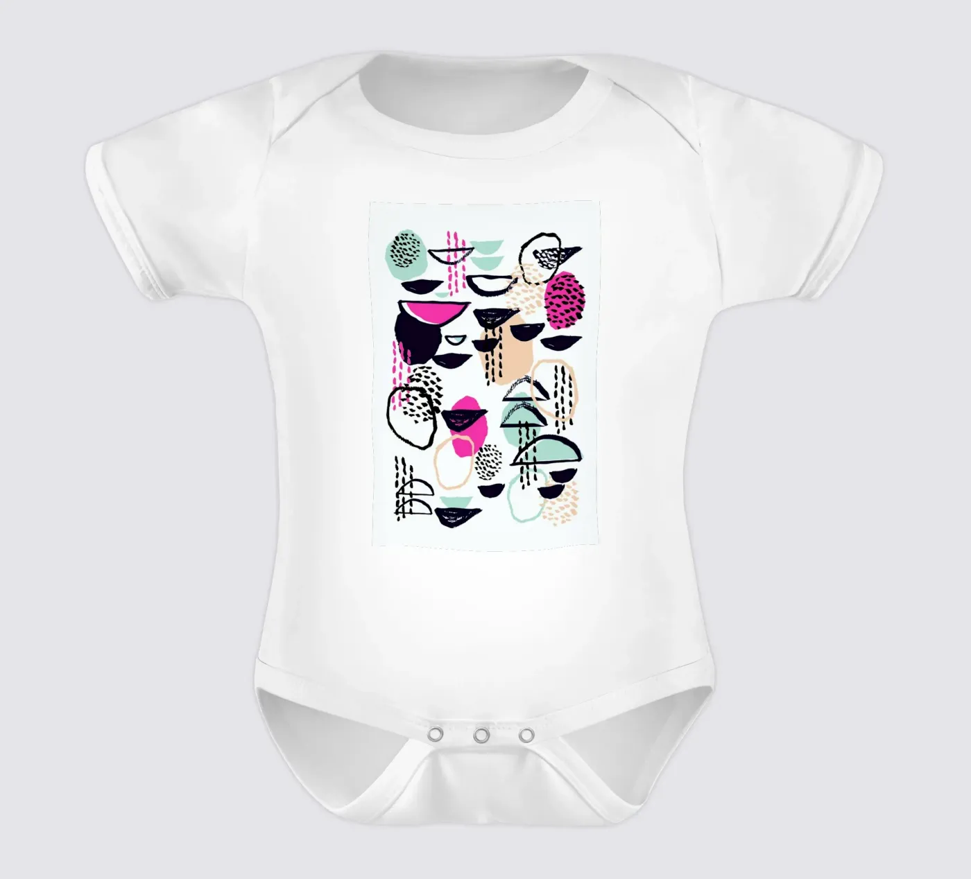 Ruma short-sleeve baby romper by Charlotte Winter