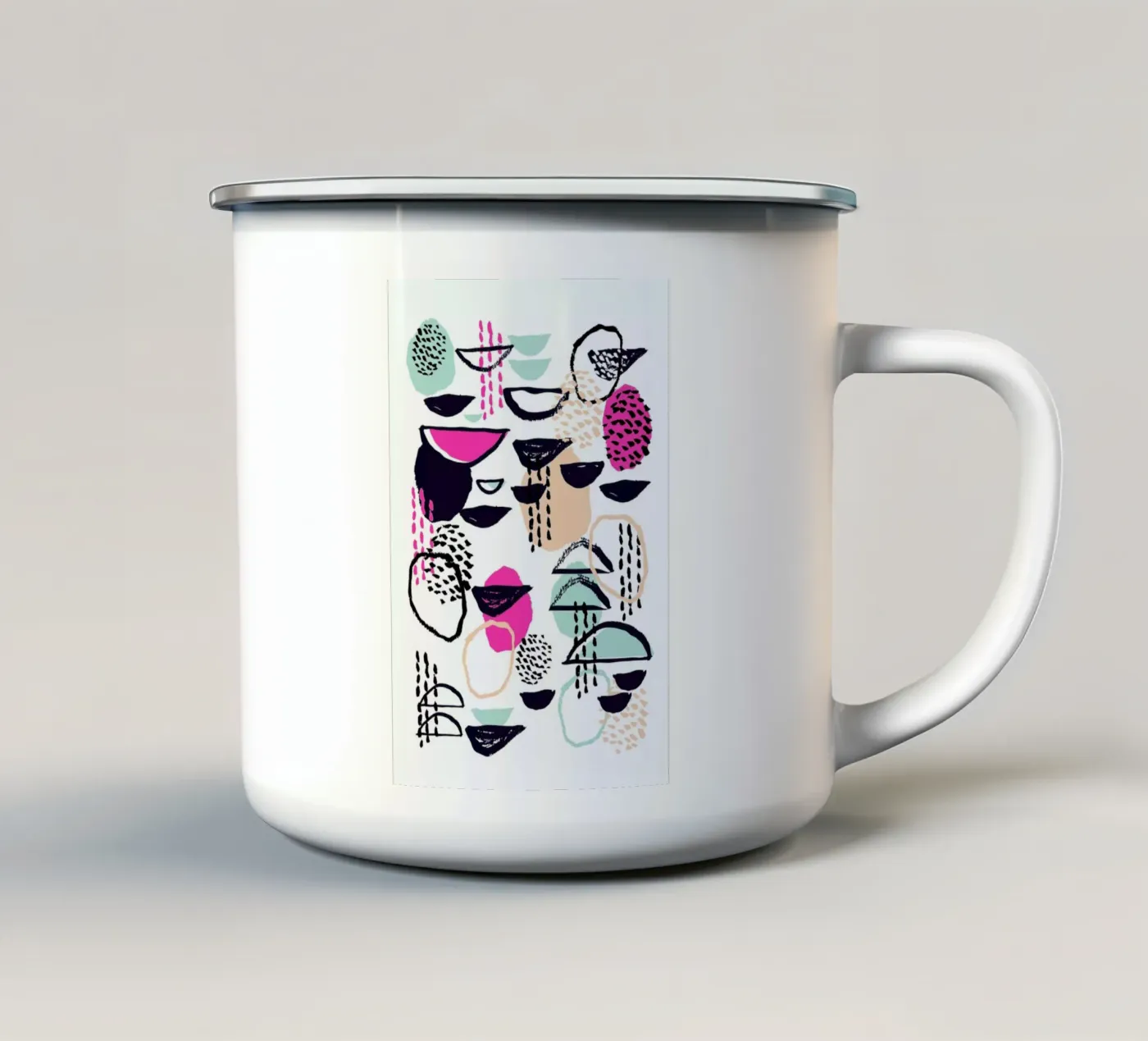 Ruma enamel mug by Charlotte Winter