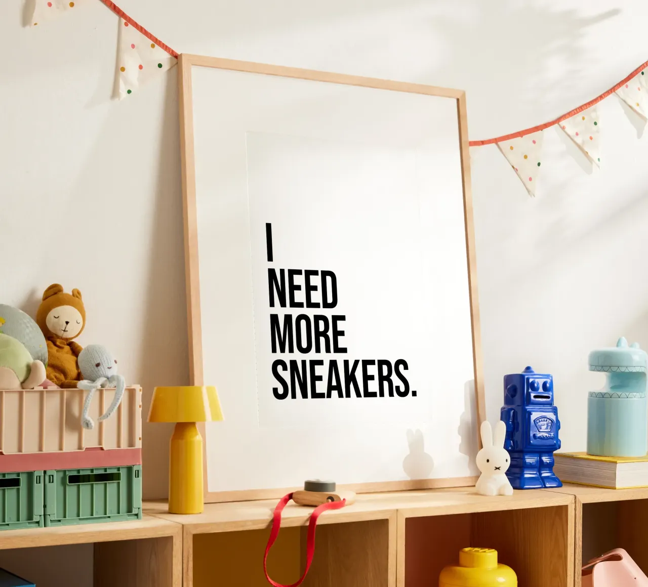 Ho bisogno di più scarpe da ginnastica citazione carta hahnemühle da Paigaam Studio