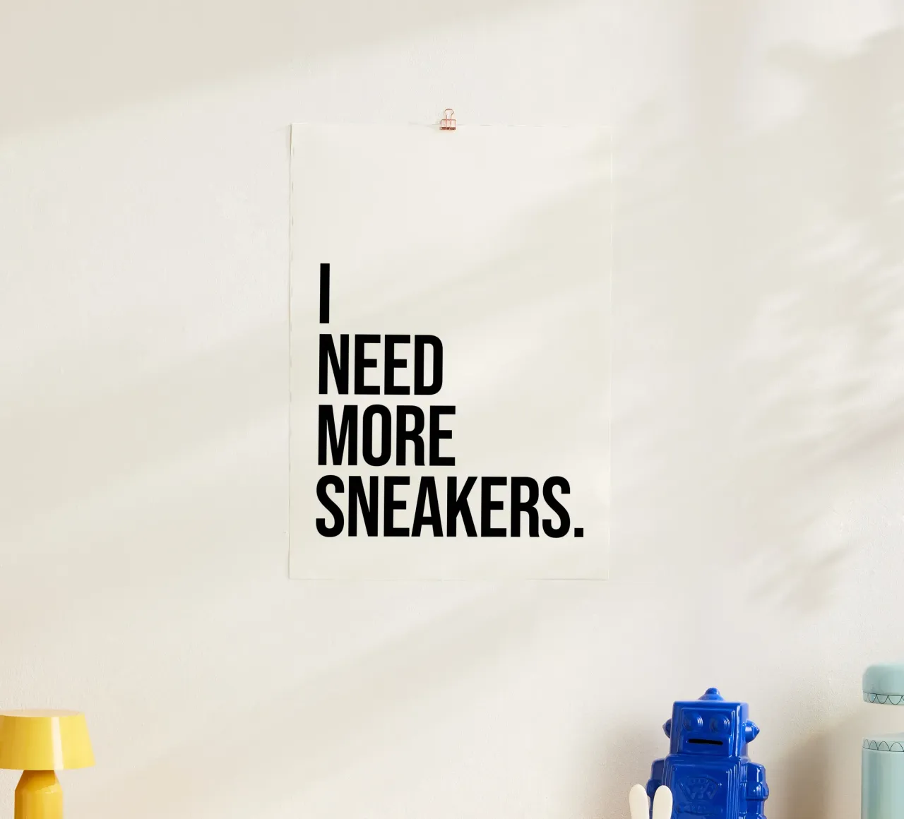 Ho bisogno di più scarpe da ginnastica citazione carta hahnemühle da Paigaam Studio