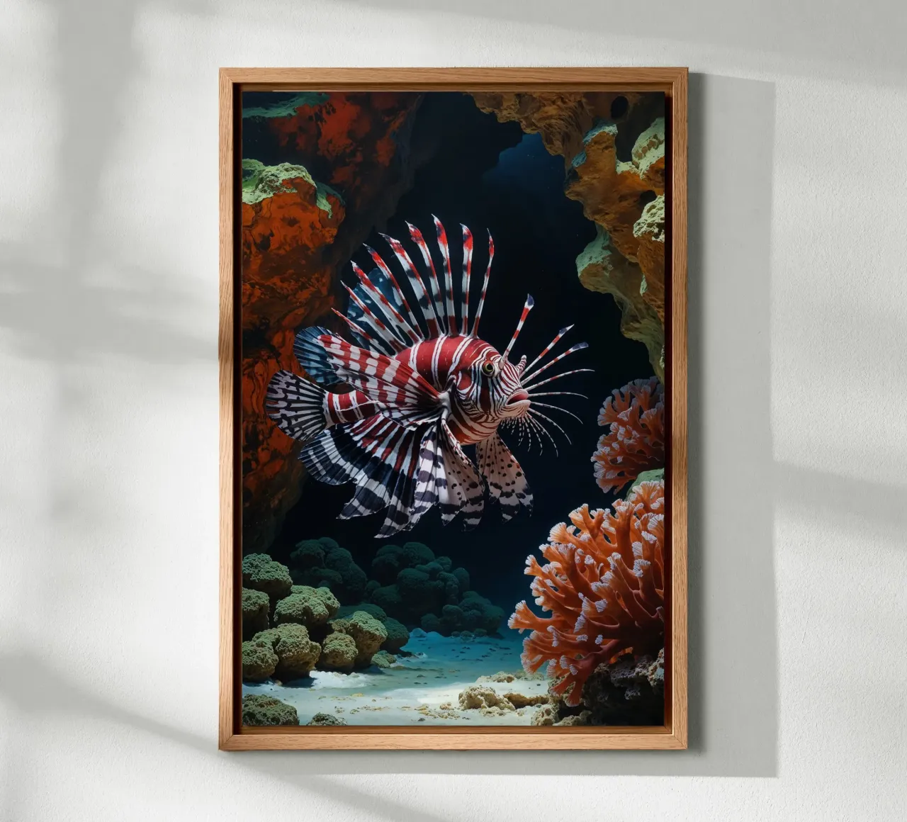 Lionfish Exploring Coral Depths pannello forex da AlbertKlee