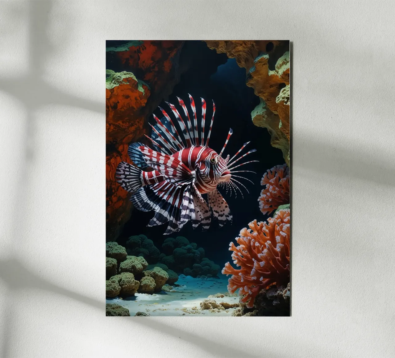Lionfish Exploring Coral Depths pannello forex da AlbertKlee