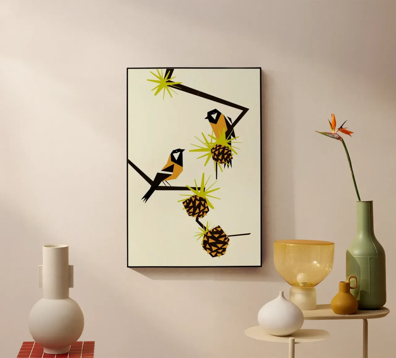 Great Tits acryl van Yetiland