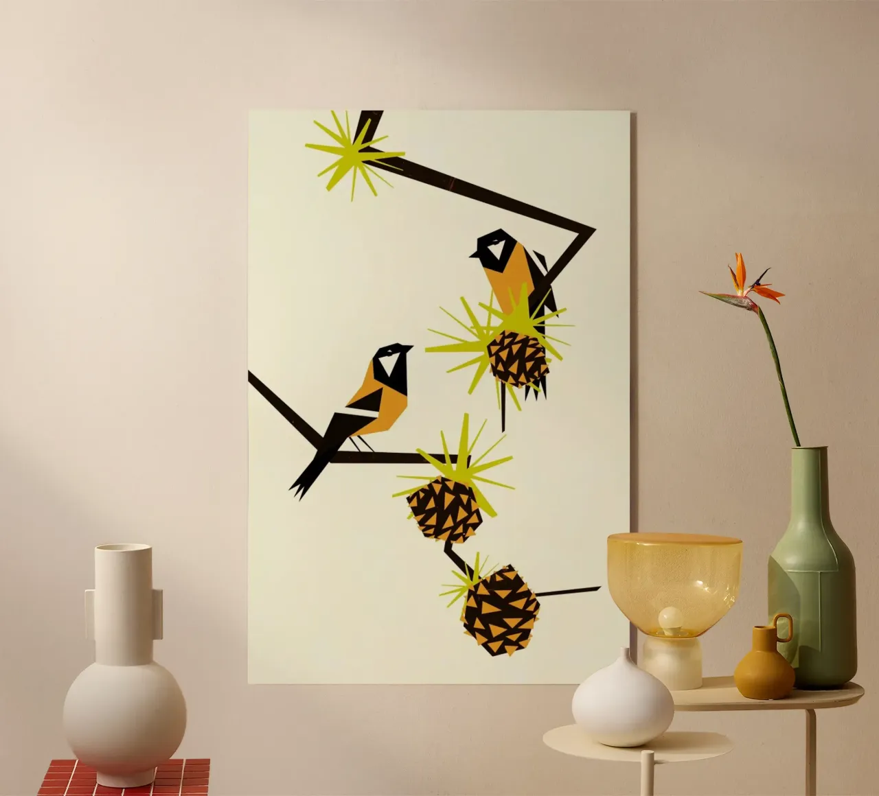 Great Tits acryl van Yetiland