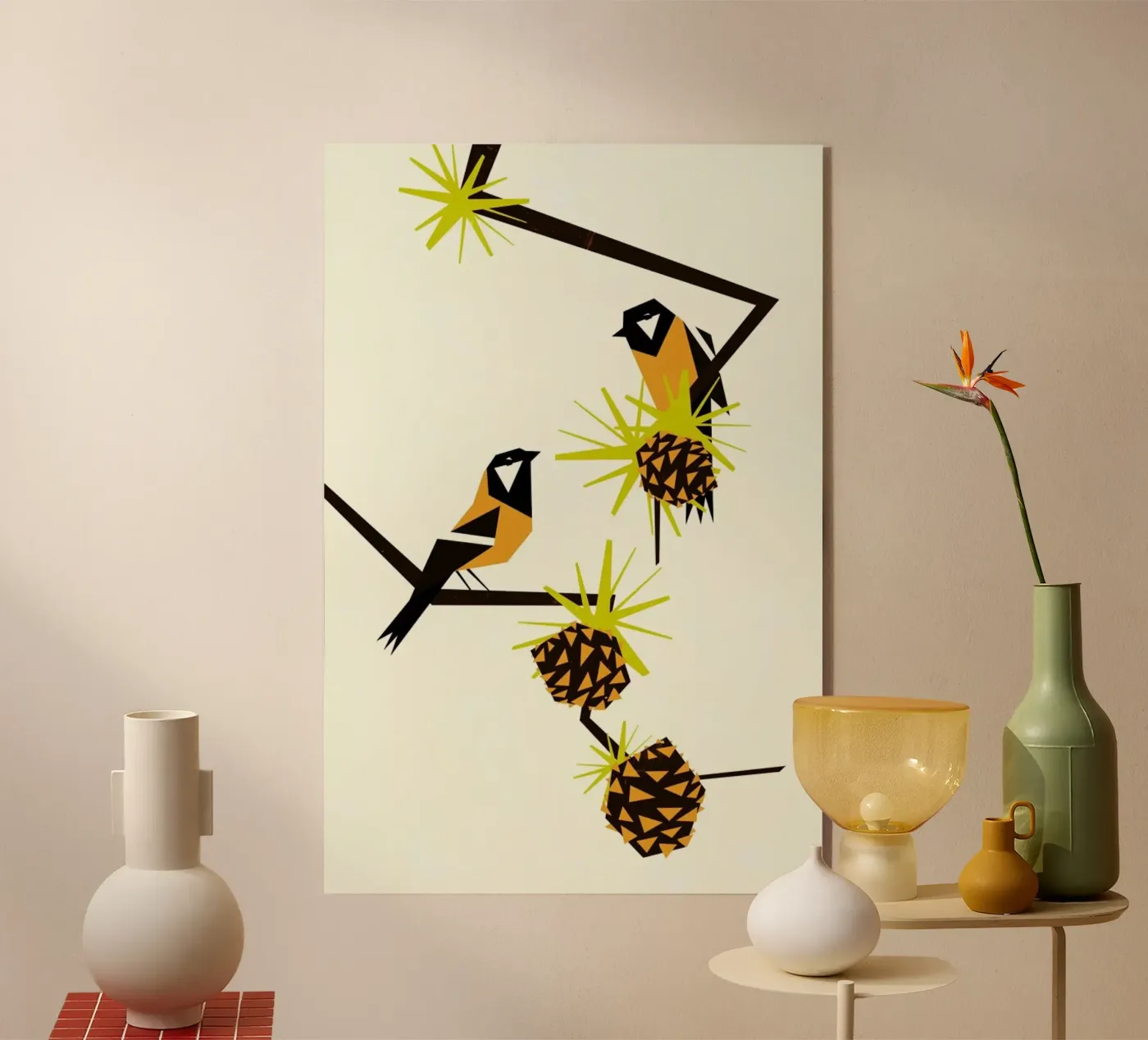 Great Tits acryl van Yetiland