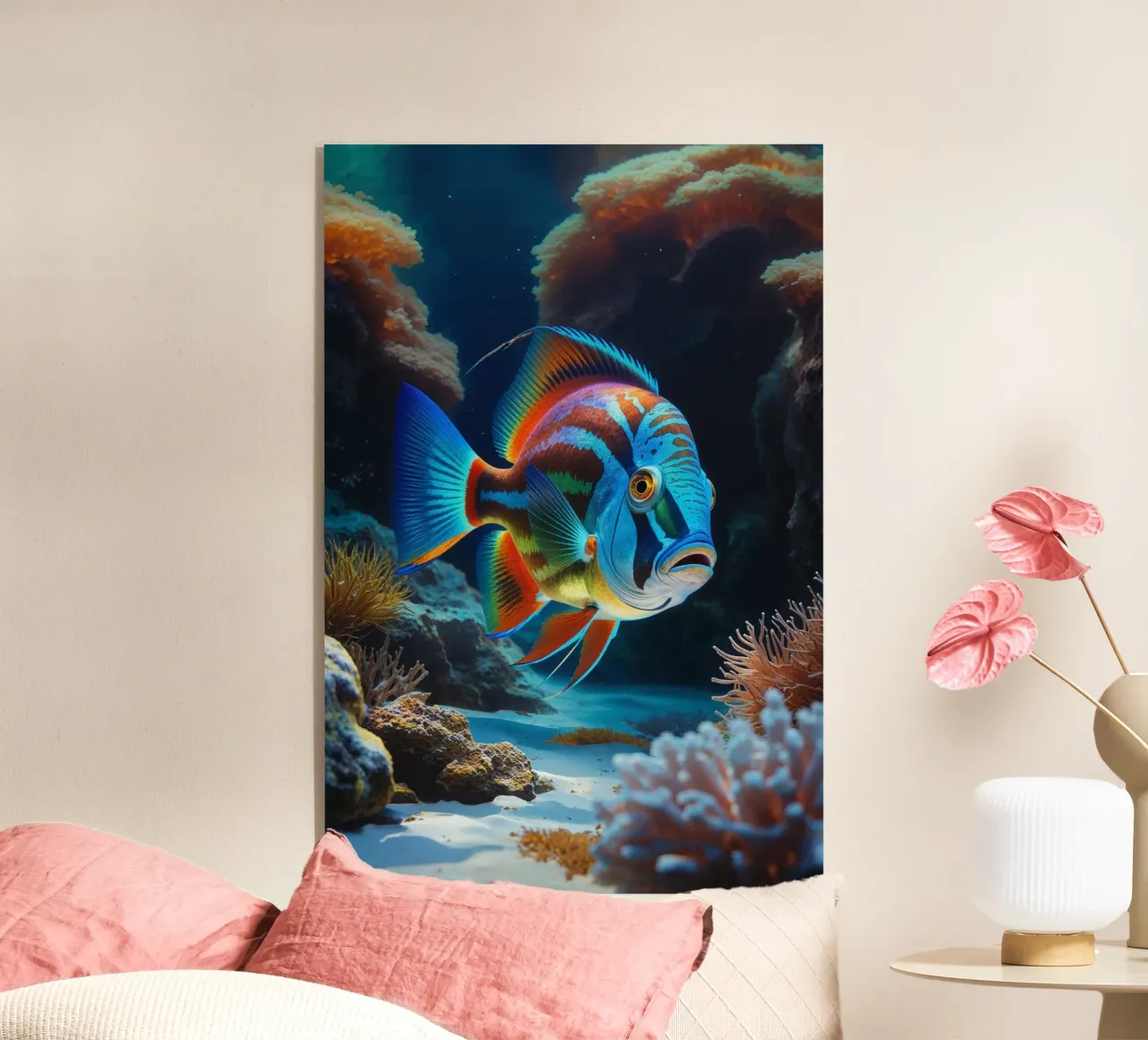 Mandarin Fish in Dazzling Coral Reef plexiglass da AlbertKlee