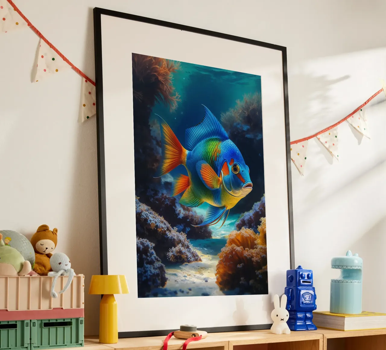 Serene Mandarin Fish in Underwater Paradise carta hahnemühle da AlbertKlee