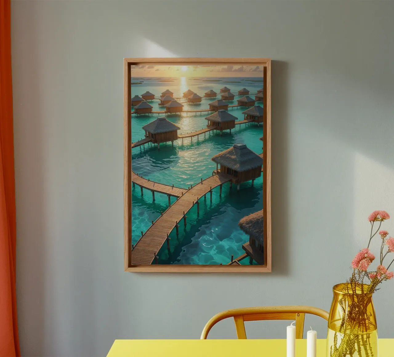 Idyllic Waterfront Serenity tela con Cornice a cassetta da AlbertKlee