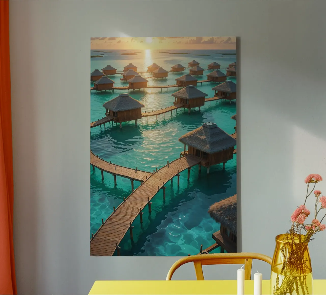 Idyllic Waterfront Serenity tela con Cornice a cassetta da AlbertKlee