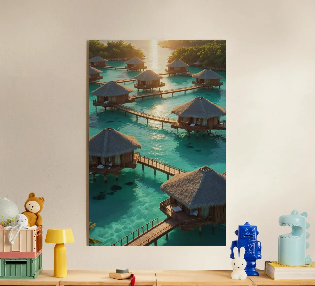 Tropical Elegance in the Lagoon plexiglass da AlbertKlee
