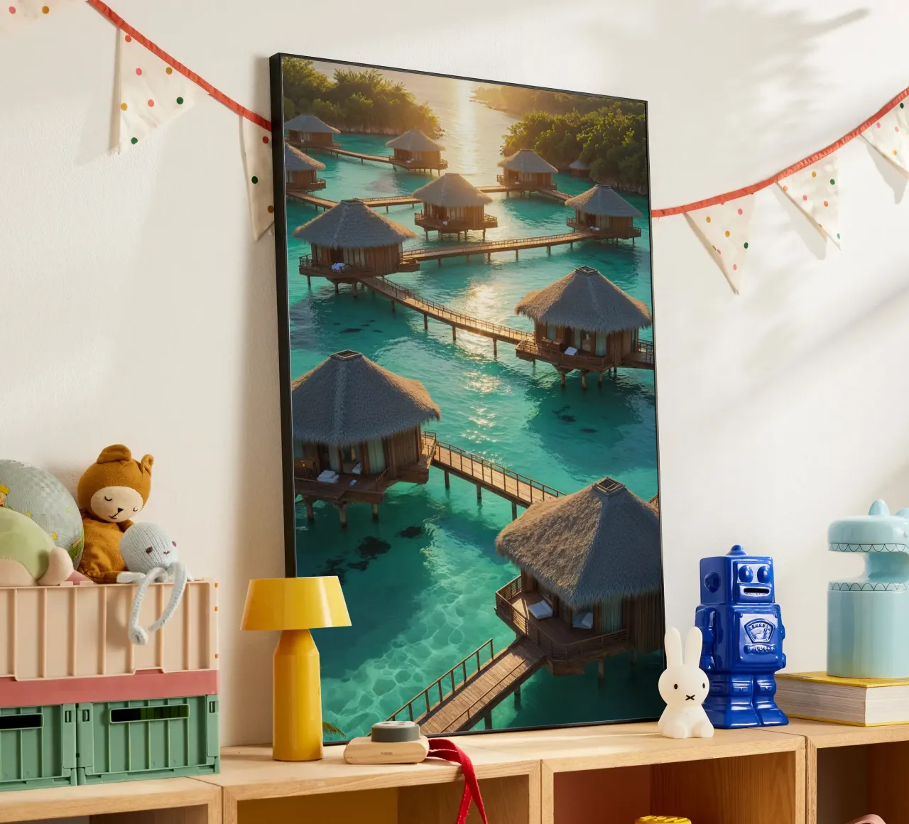 Tropical Elegance in the Lagoon alluminio dibond da AlbertKlee