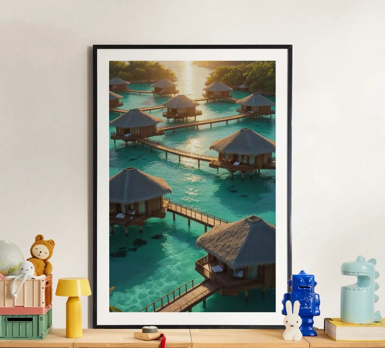 Tropical Elegance in the Lagoon poster da AlbertKlee