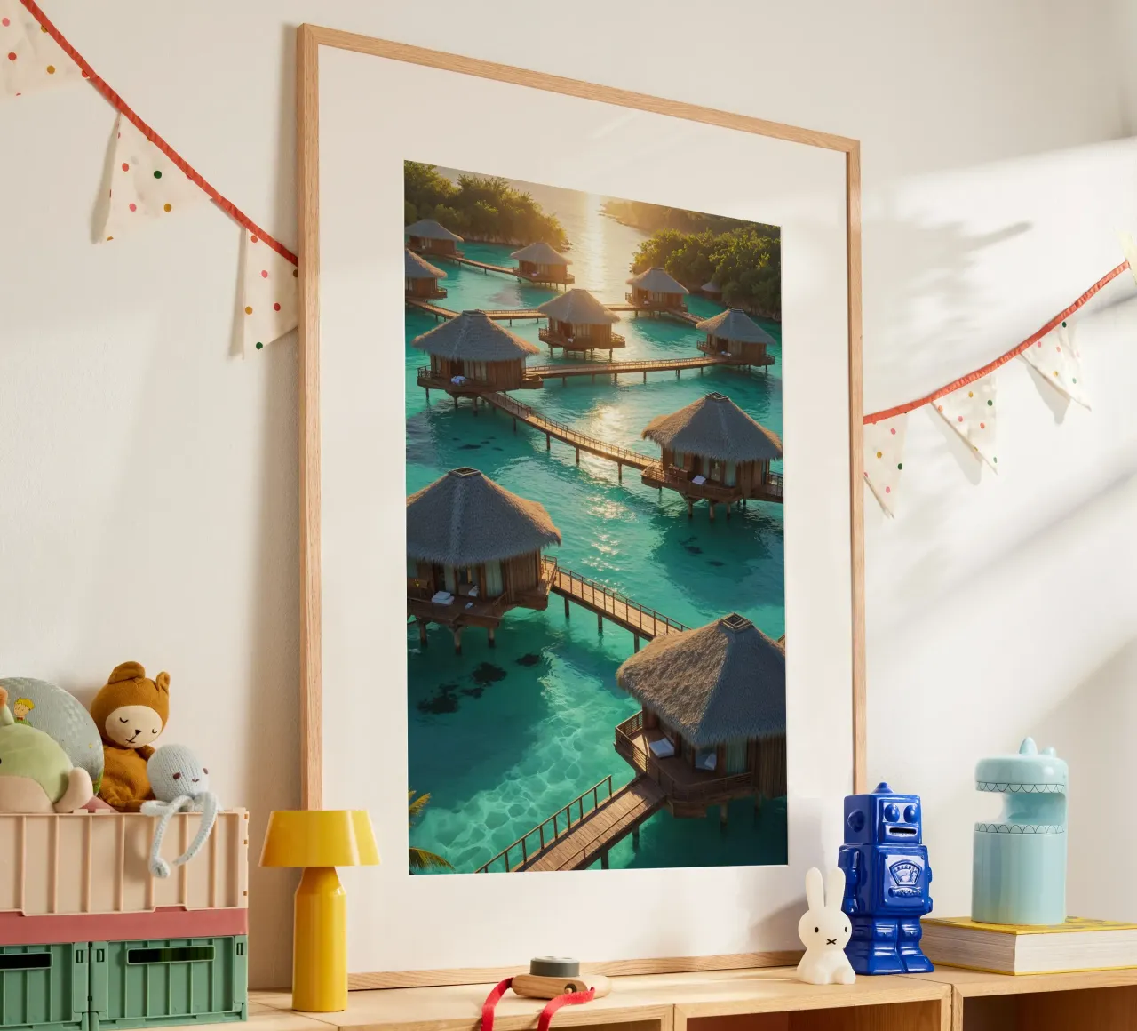 Tropical Elegance in the Lagoon poster da AlbertKlee