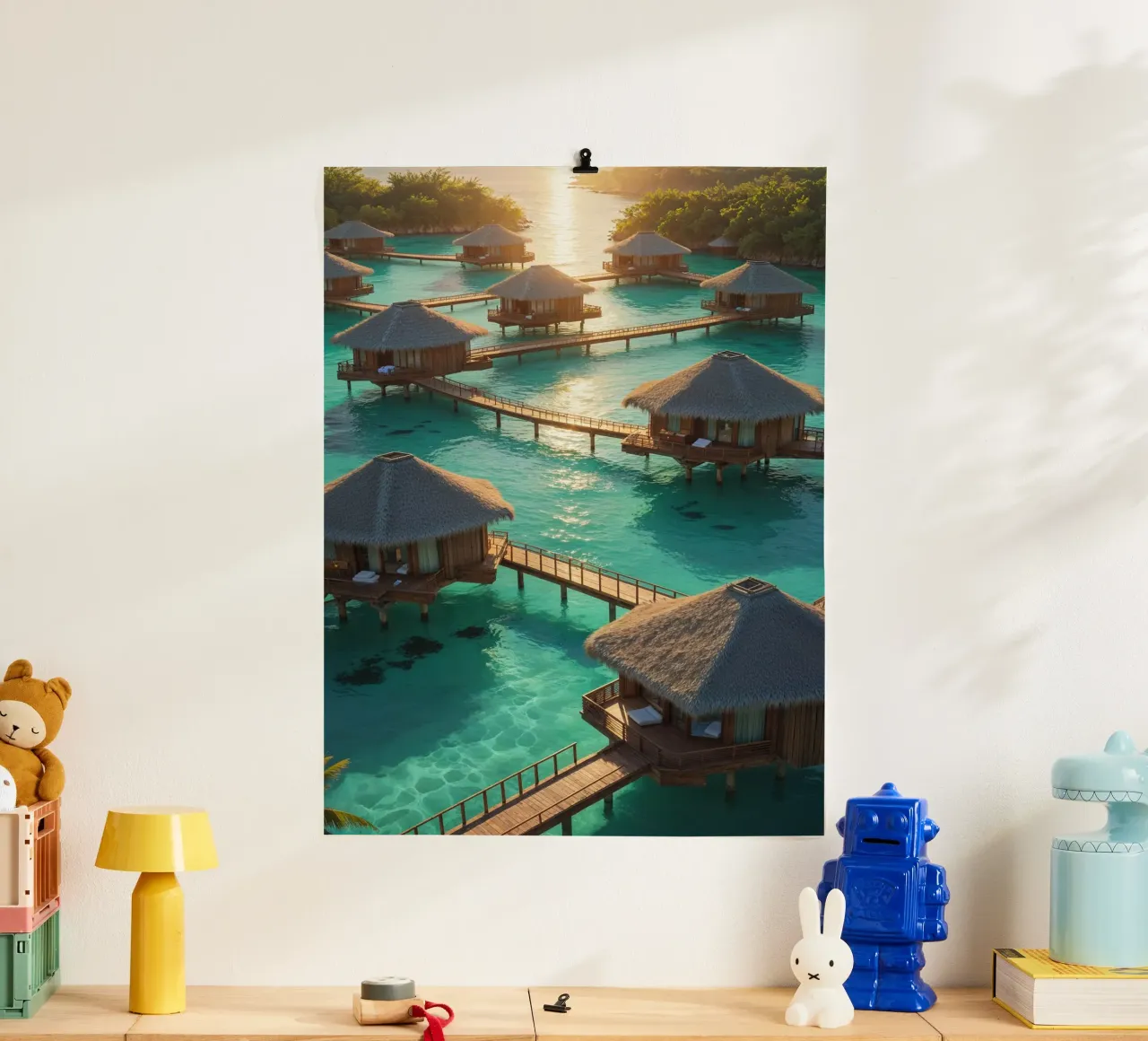 Tropical Elegance in the Lagoon poster da AlbertKlee
