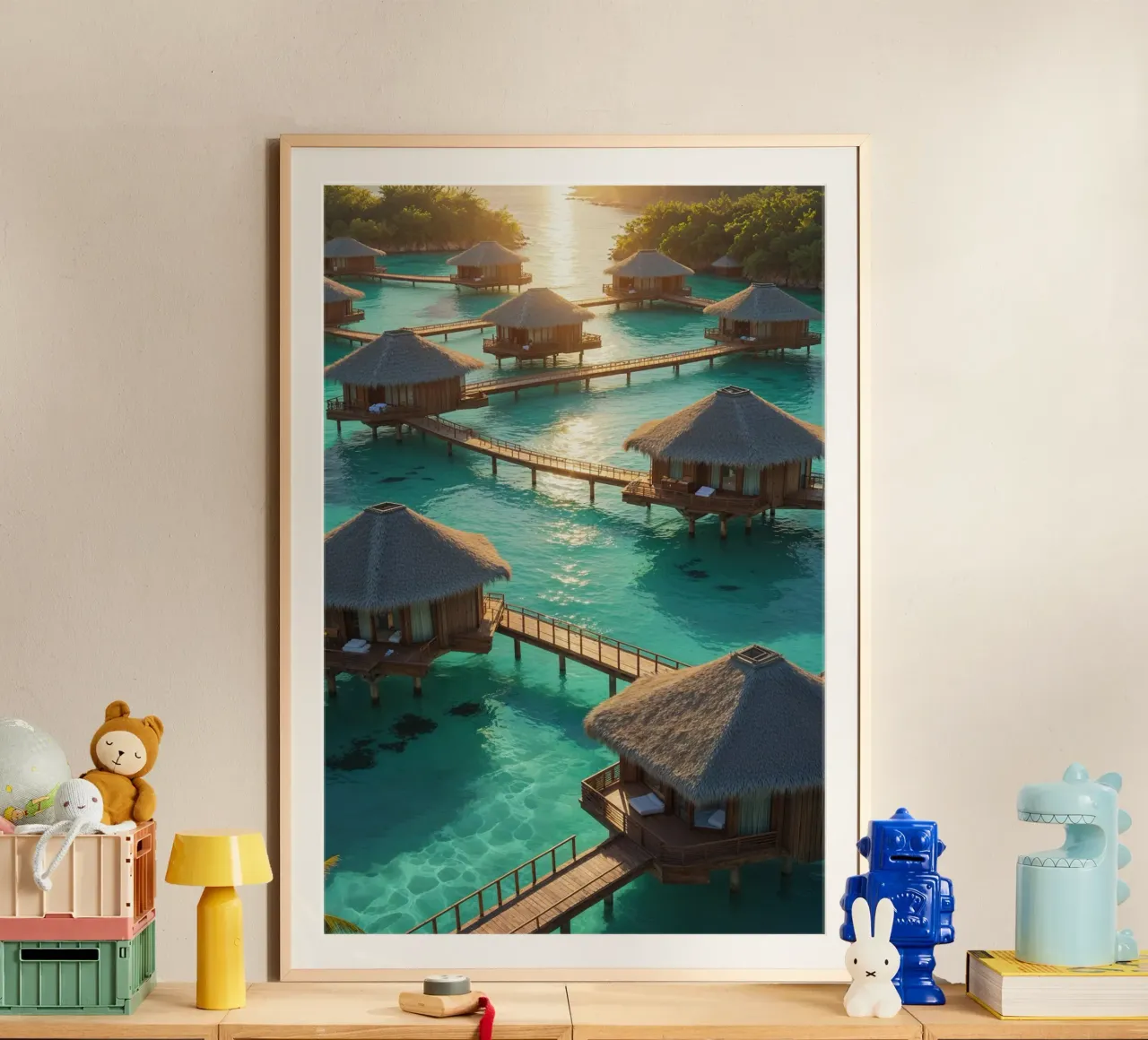 Tropical Elegance in the Lagoon poster da AlbertKlee