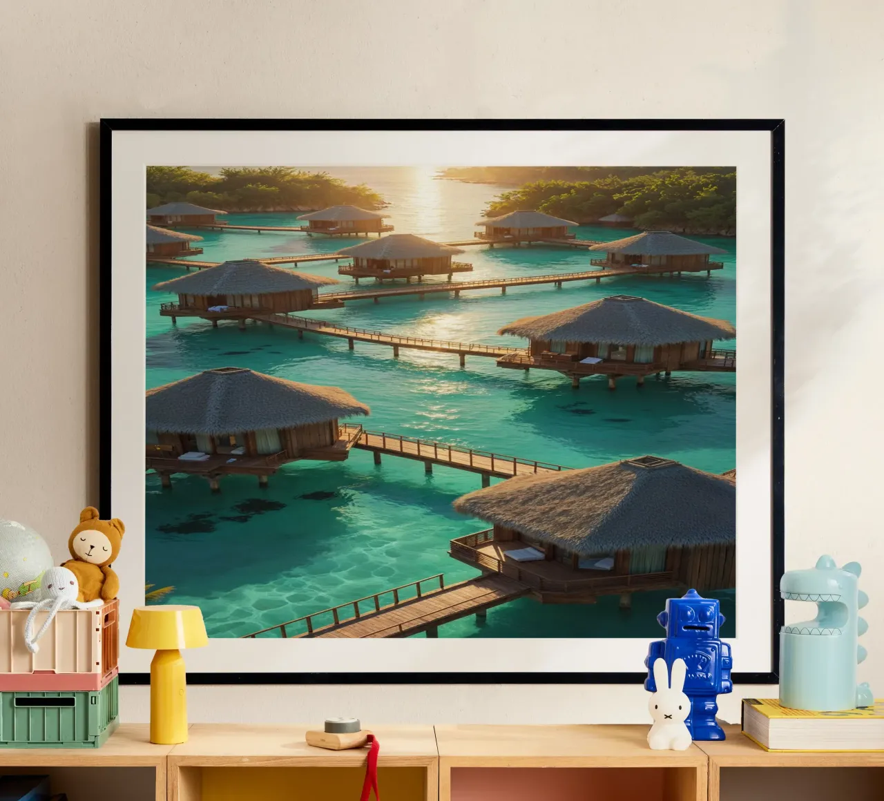 Tropical Elegance in the Lagoon poster da AlbertKlee
