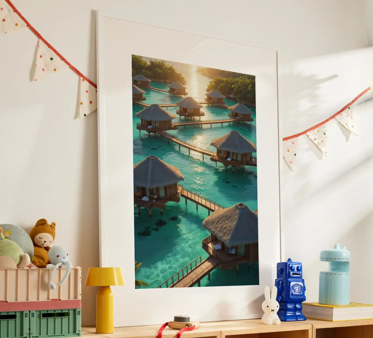 Tropical Elegance in the Lagoon poster da AlbertKlee