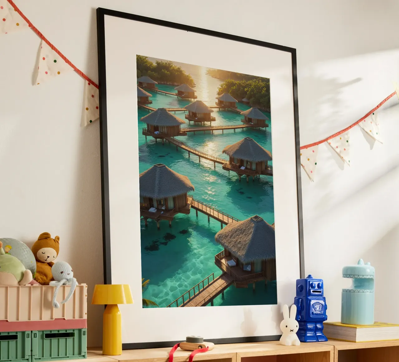 Tropical Elegance in the Lagoon poster da AlbertKlee