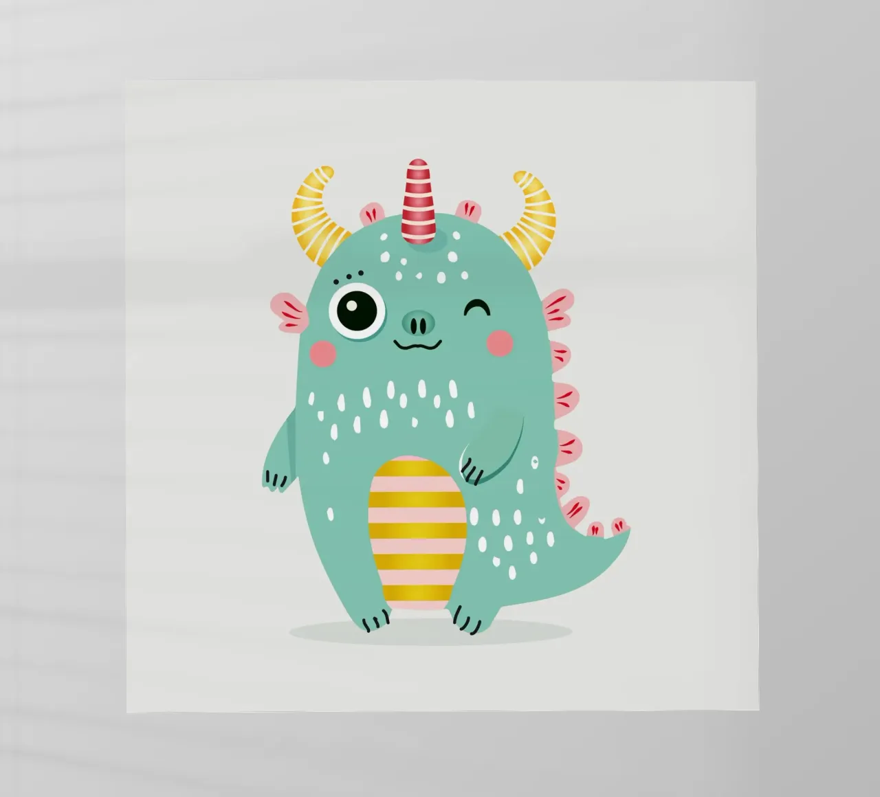 Simpatico mostro con corna colorate pellicola backlit da namosh