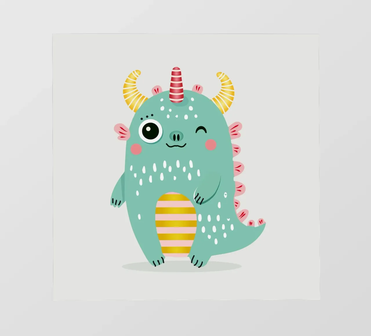 Simpatico mostro con corna colorate pellicola backlit da namosh