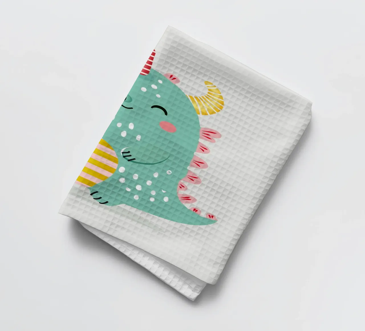 Simpatico mostro con corna colorate canovaccio da cucina da namosh