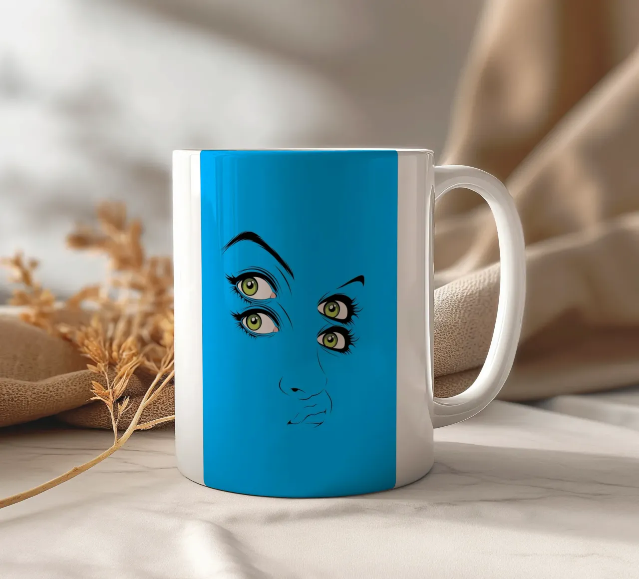 Cmyk tazza in ceramica da Cranio Dsgn