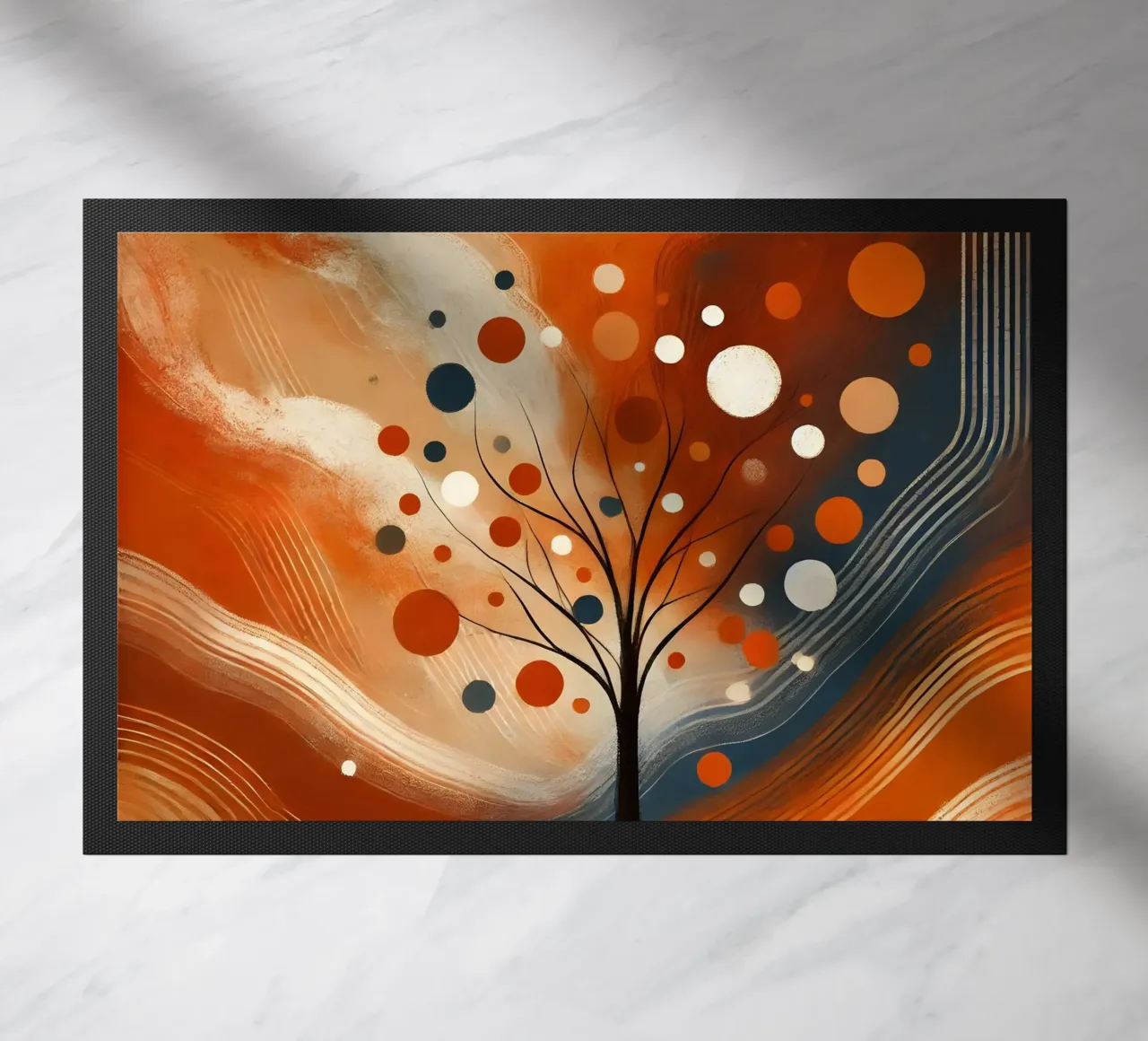 Baum orange doormat by spiritual