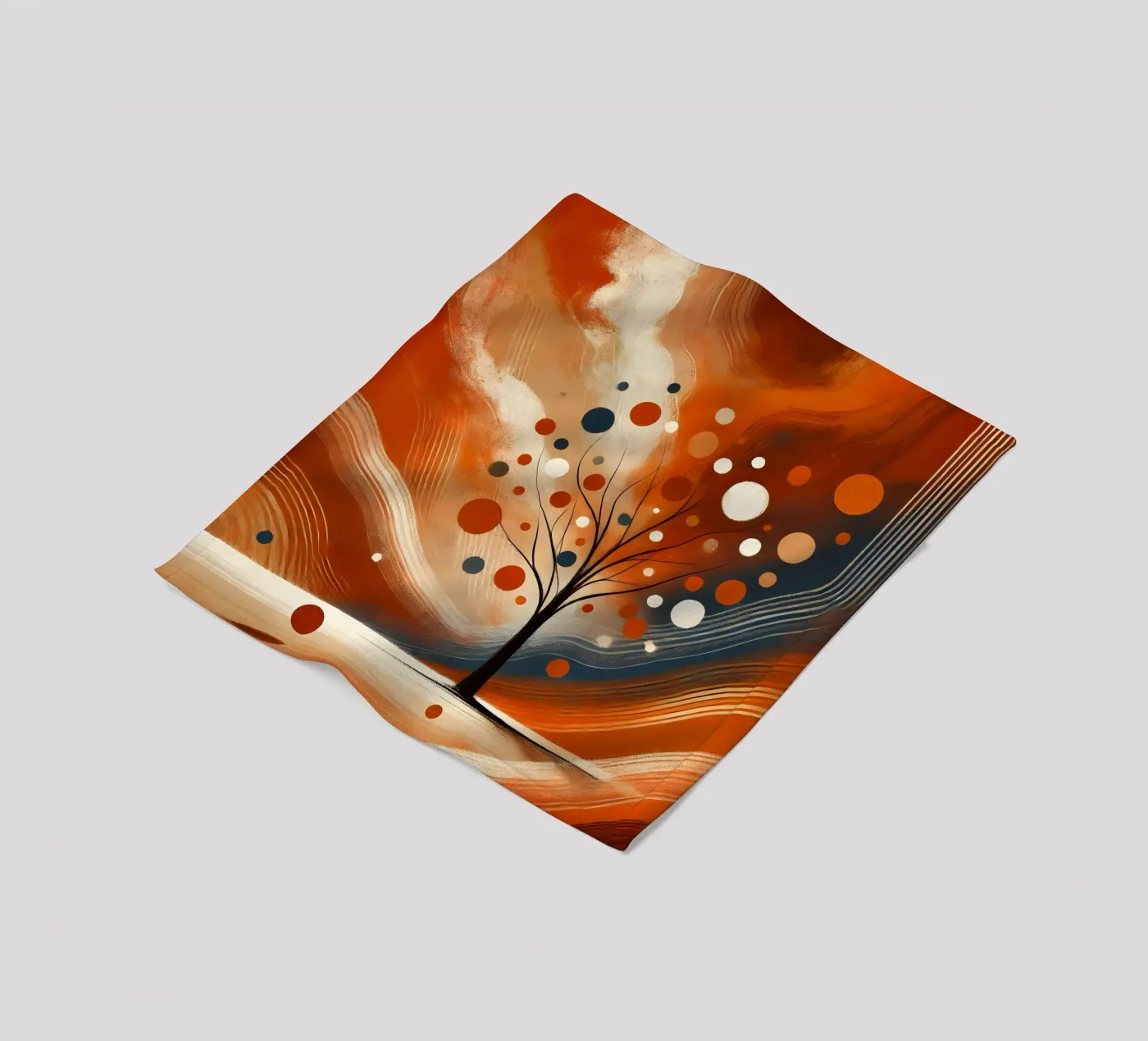 Baum orange Fleecedecke von spiritual