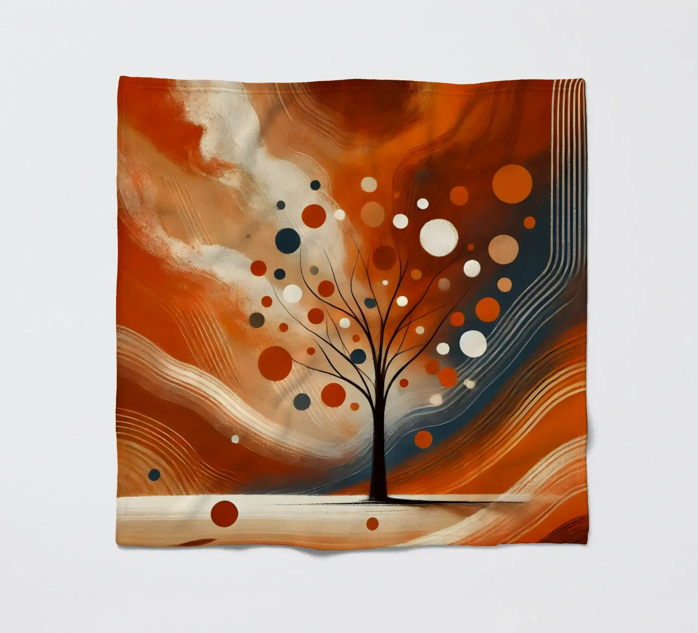 Baum orange Fleecedecke von spiritual