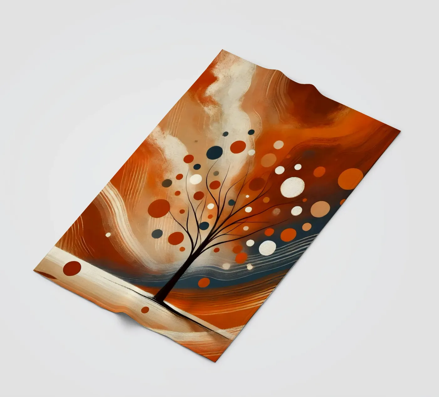 Baum orange Fleecedecke von spiritual