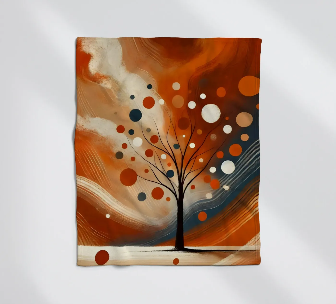 Baum orange Fleecedecke von spiritual