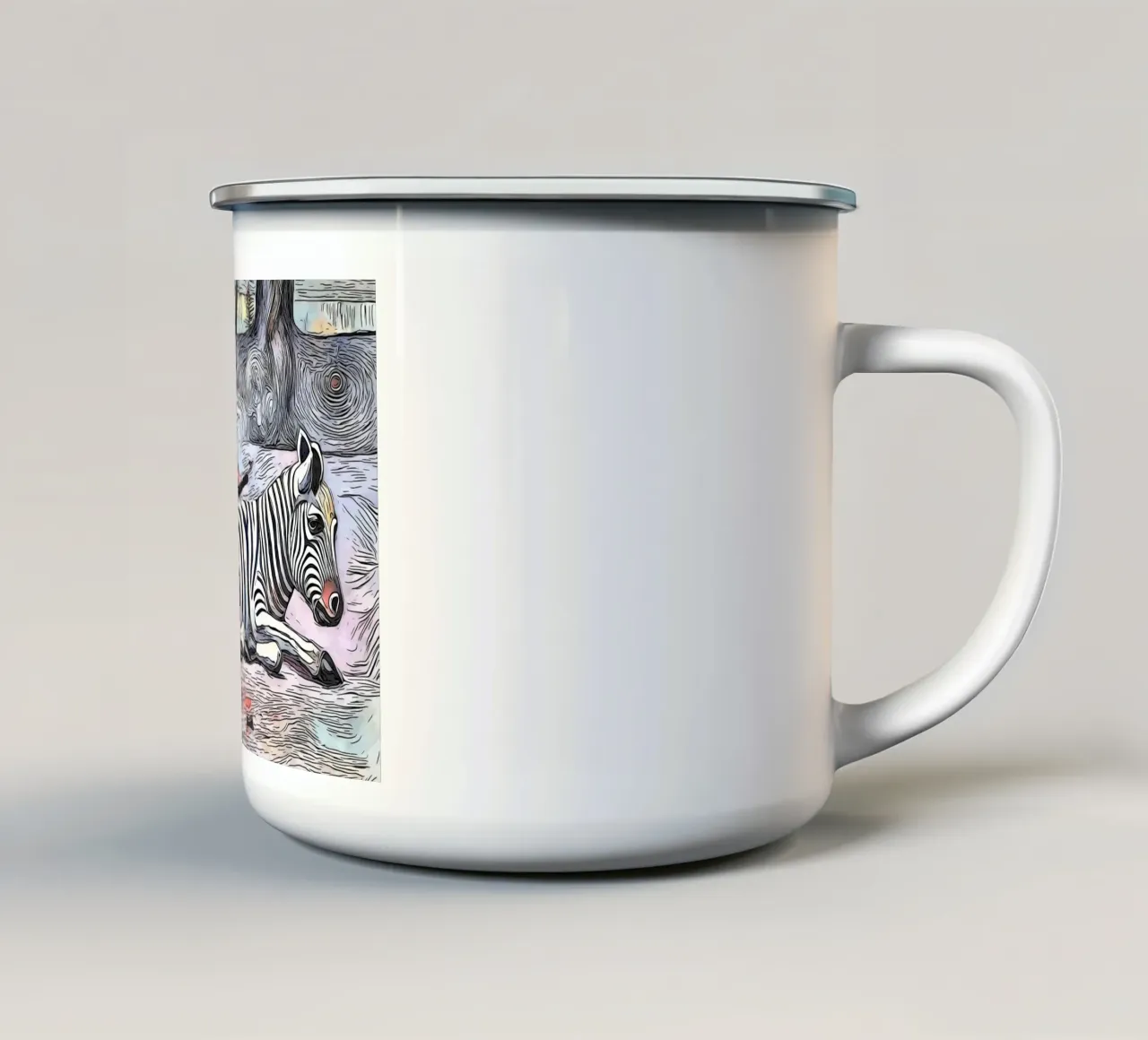 Auf Safari n Afrika, Motiv 2 tazza in smalto da ZAMART