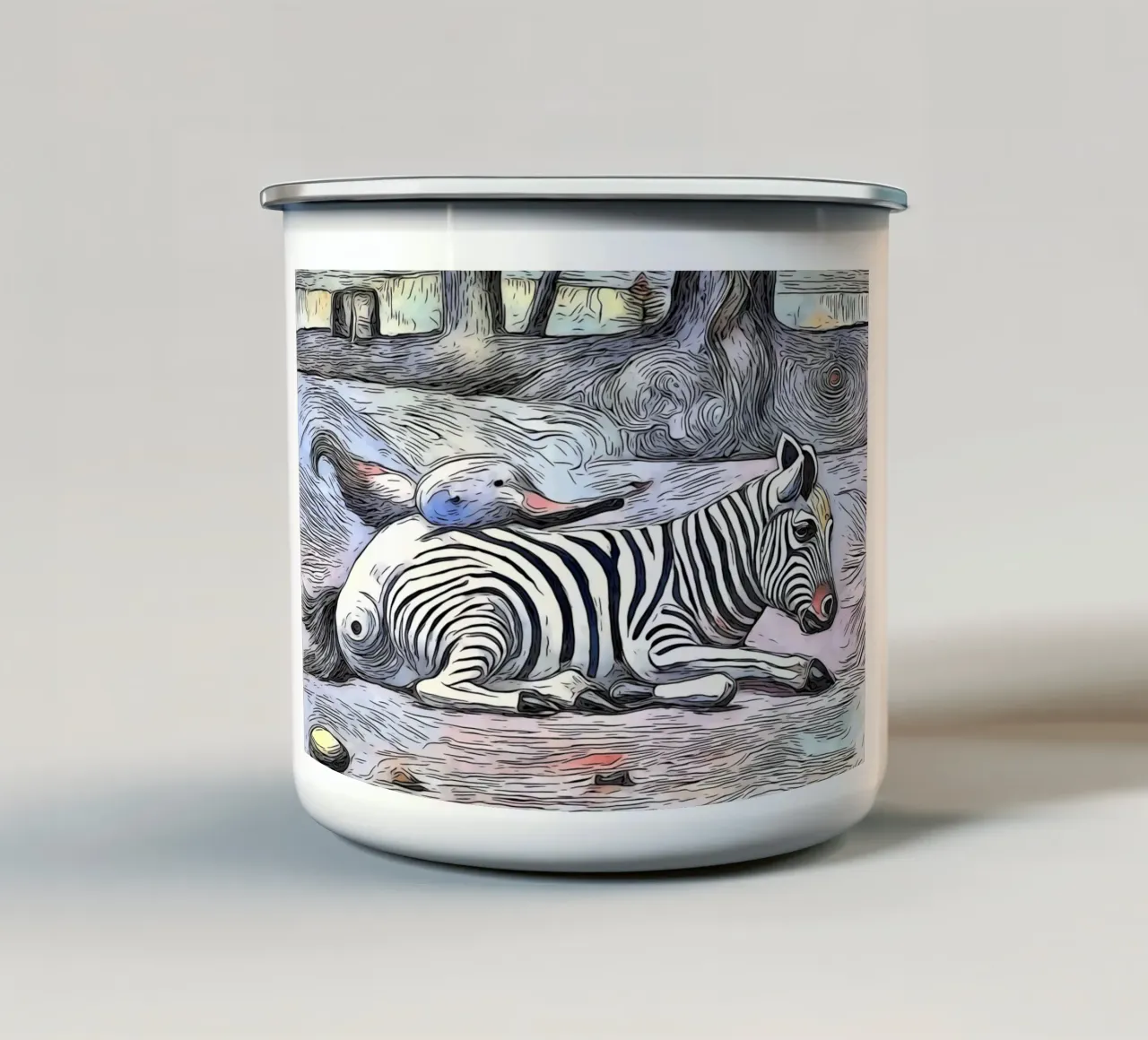 Auf Safari n Afrika, Motiv 2 tazza in smalto da ZAMART