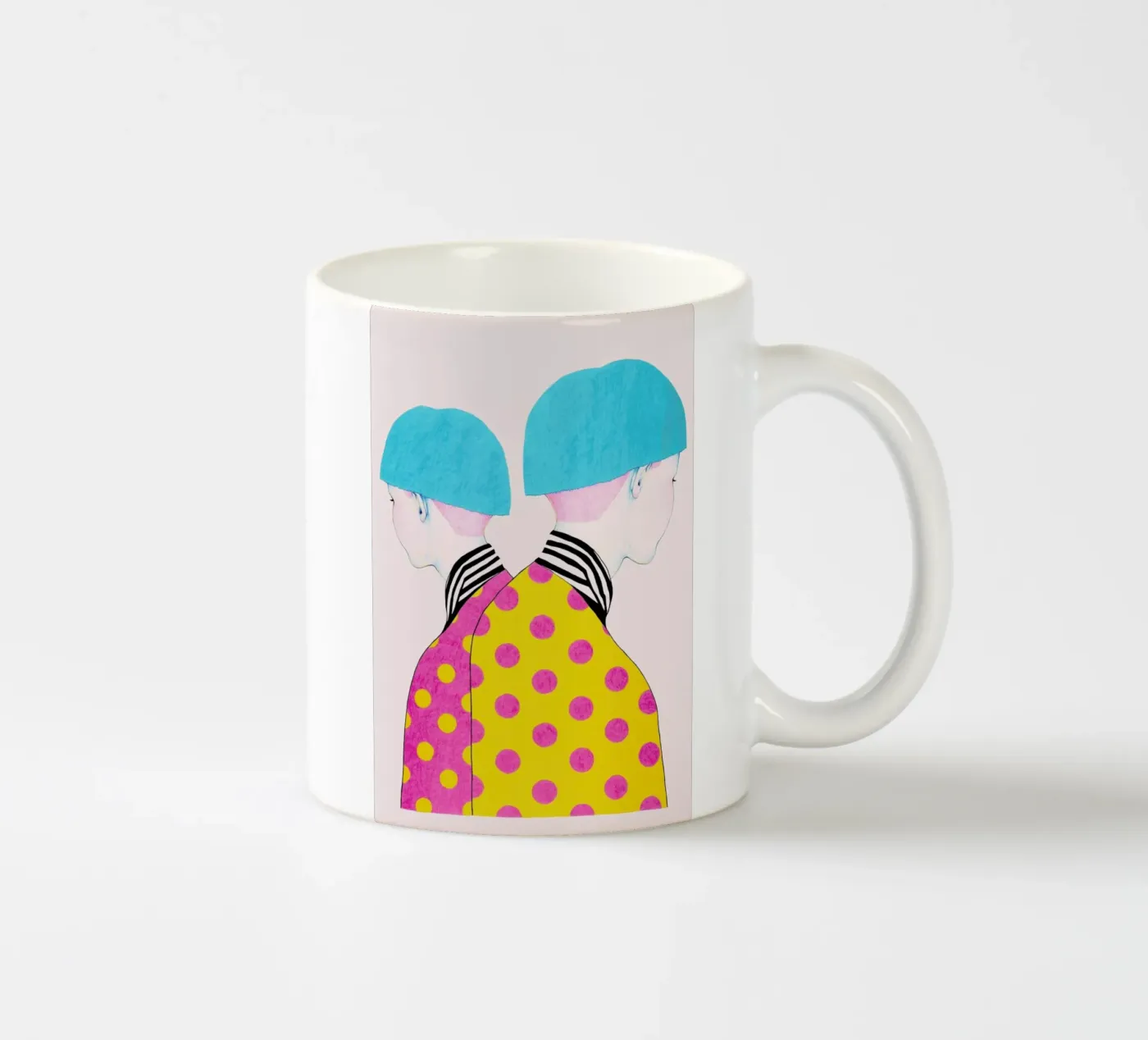 Doubletrouble ceramic mug by Natalie Foss