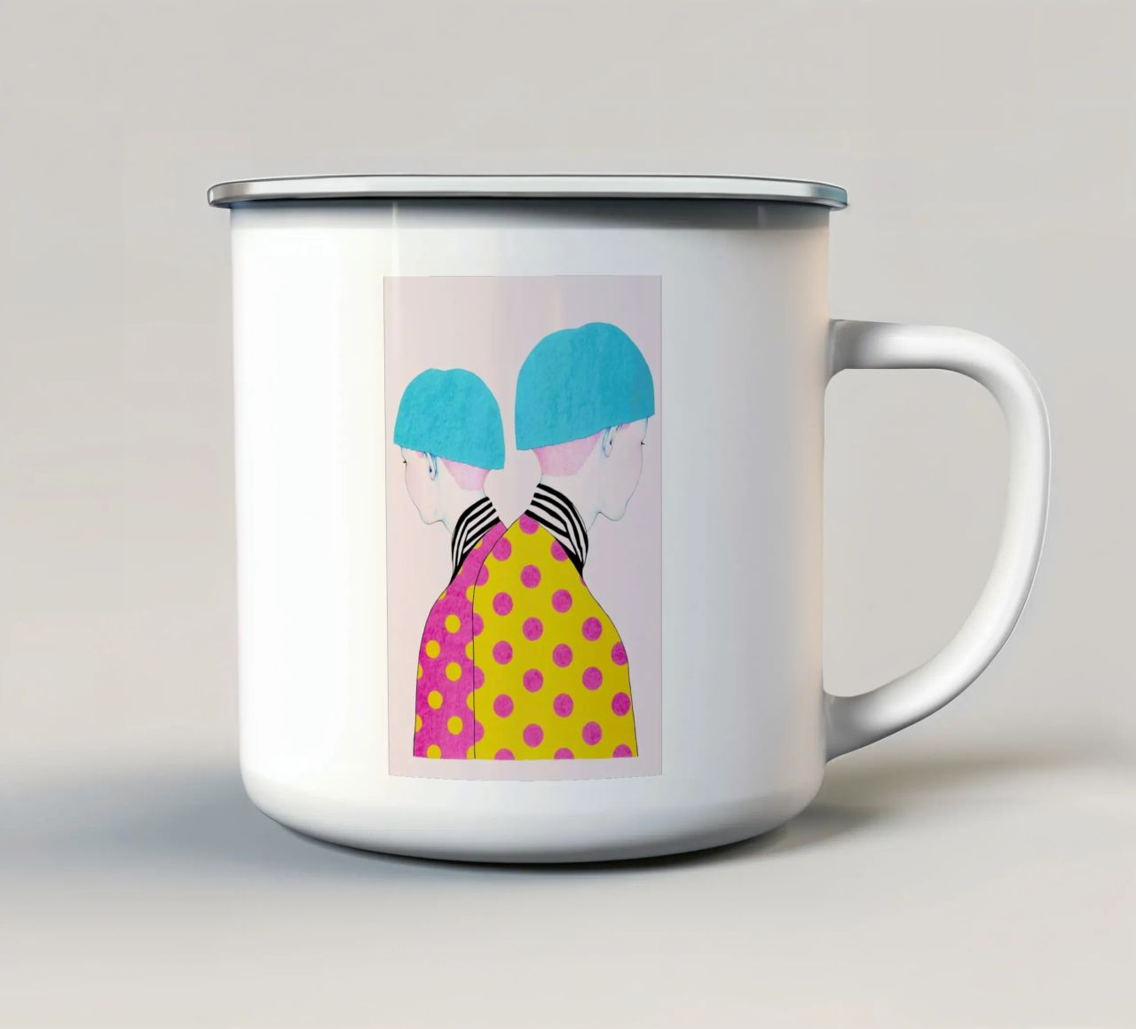 Doubletrouble tazza in smalto da Natalie Foss