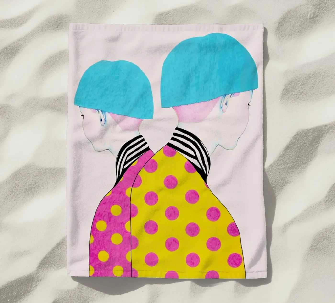 Doubletrouble beach towel by Natalie Foss