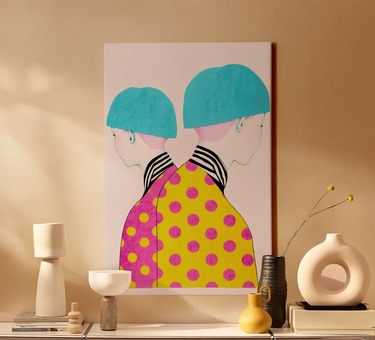 Doubletrouble canvas by Natalie Foss