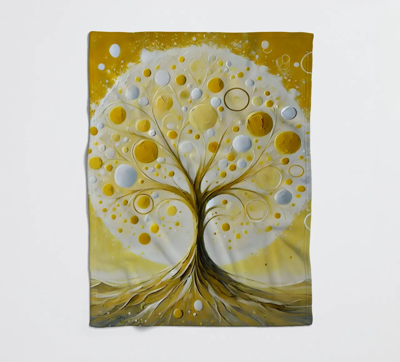 Albero giallo coperta in pile da spiritual