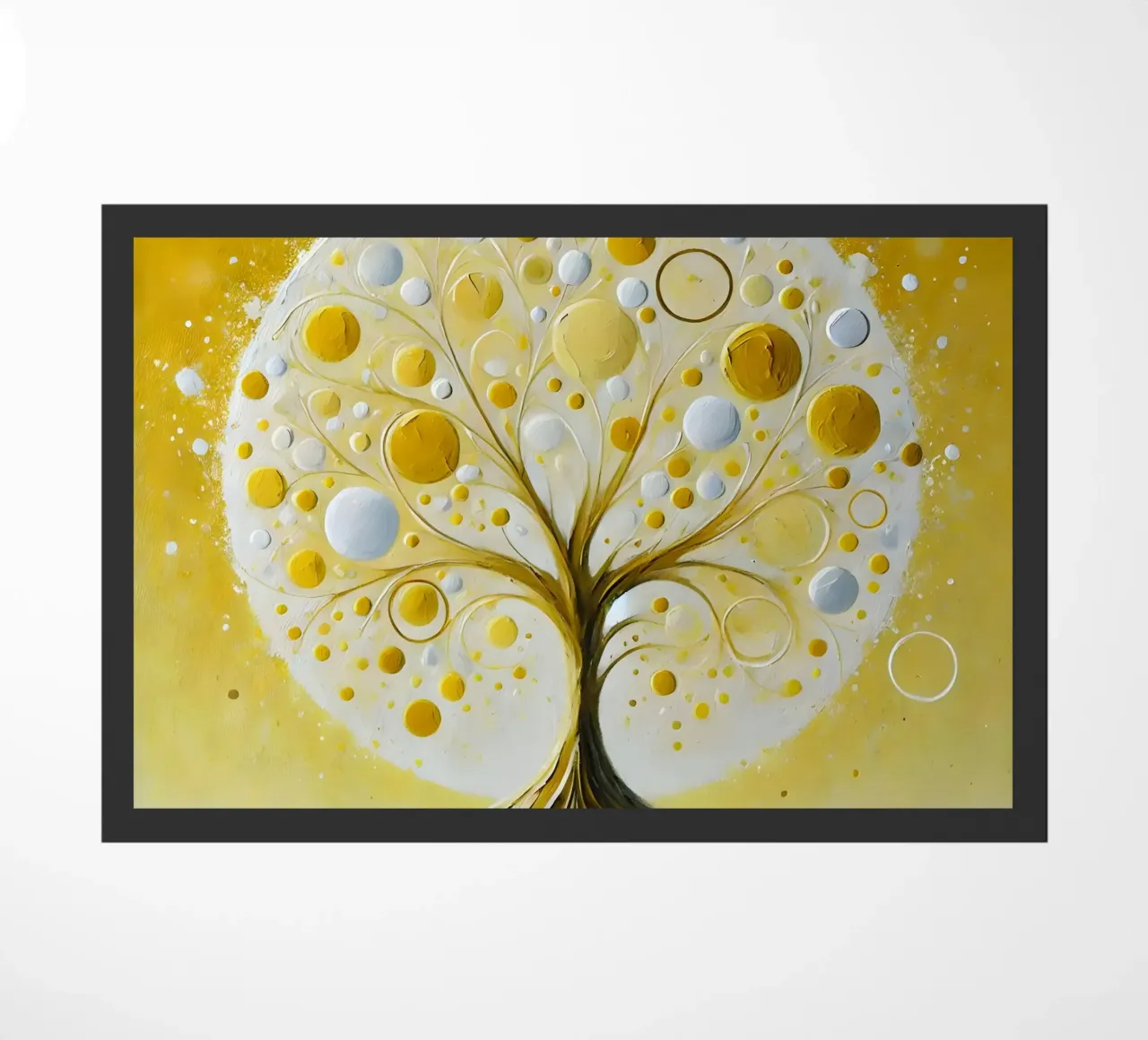 Tree yellow doormat by spiritual