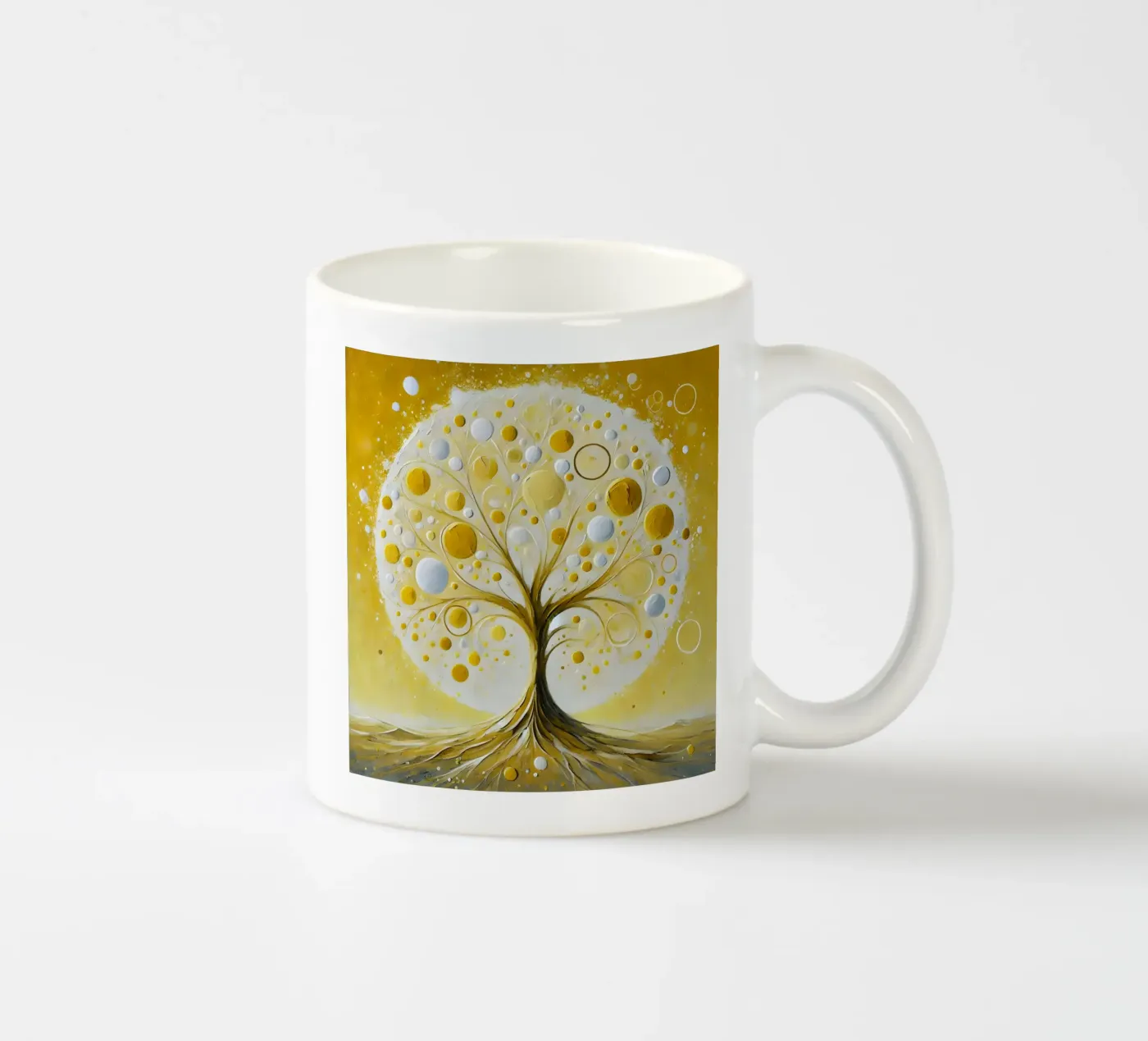 Tree yellow ceramic mug by spiritual
