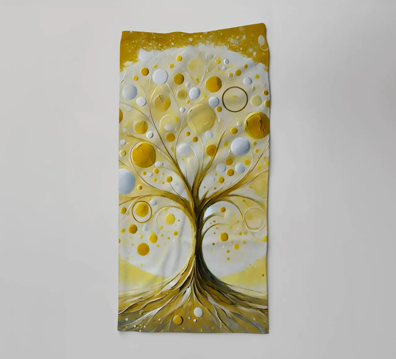 Albero giallo asciugamano da bagno da spiritual