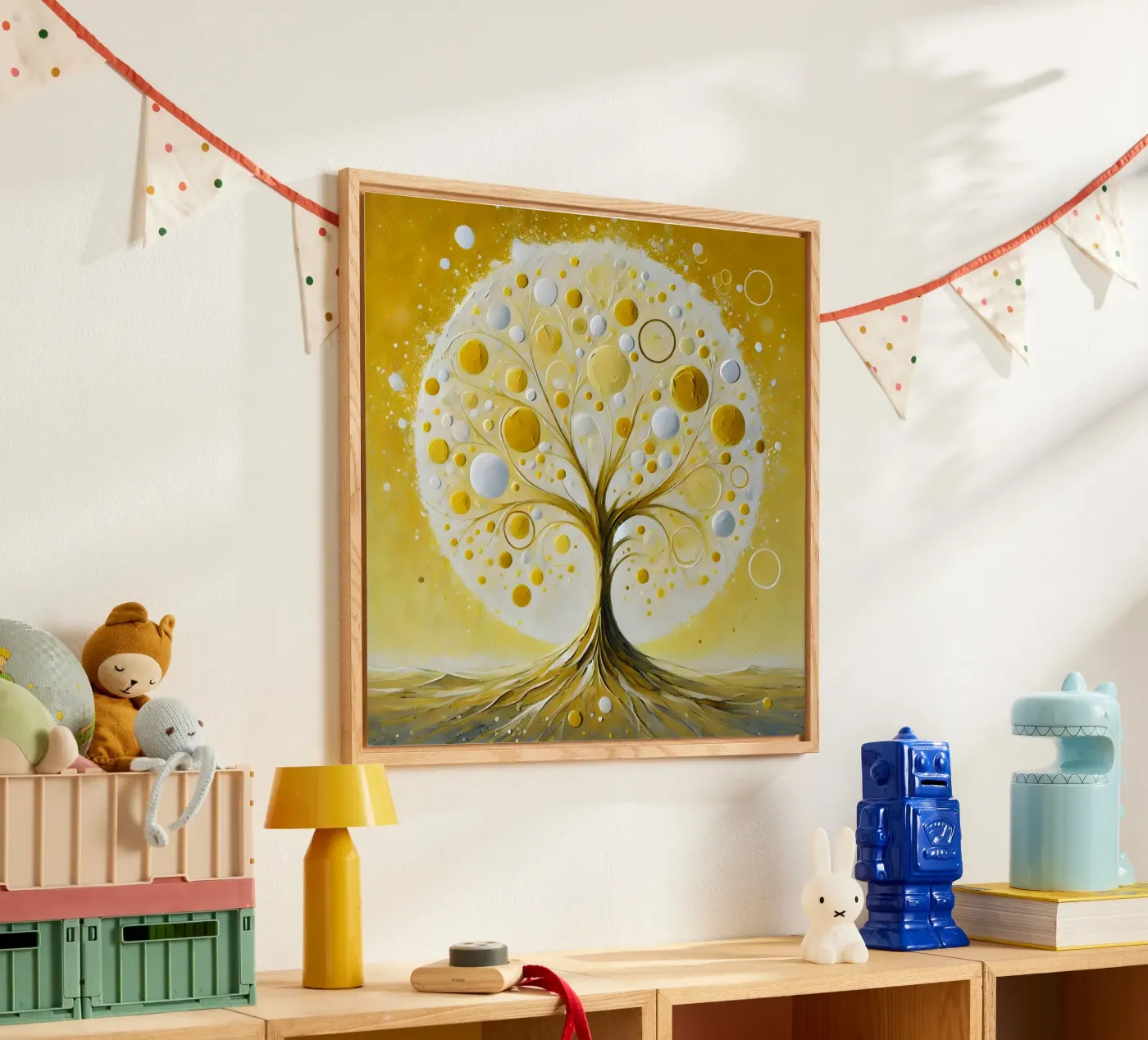 Tree yellow acrylic glass by spiritual