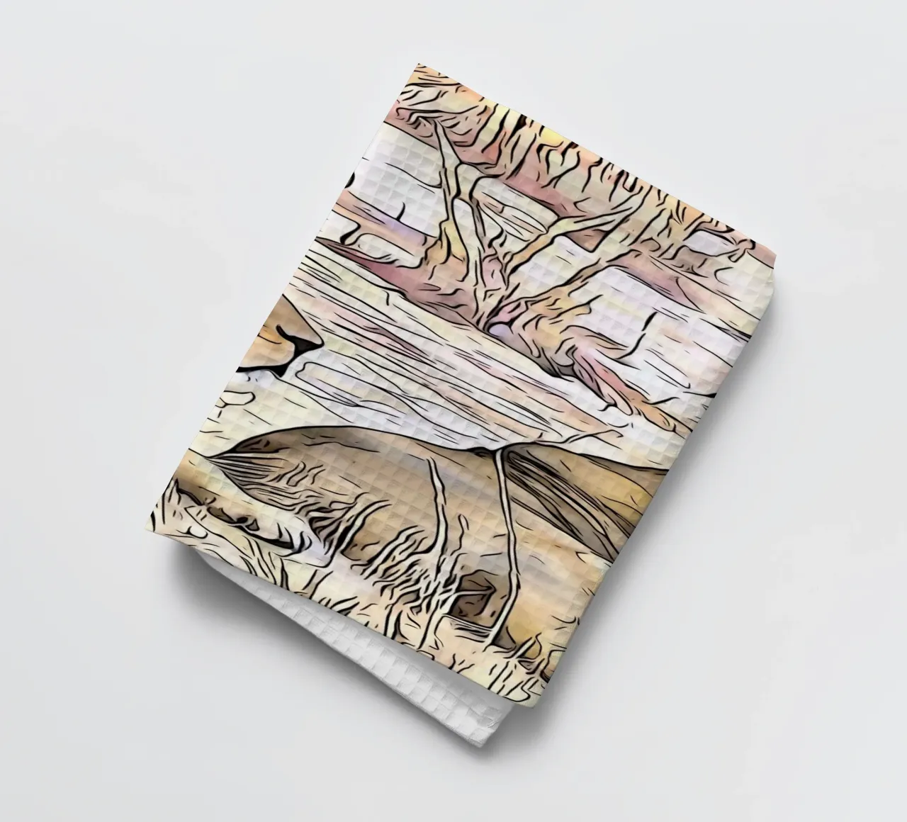 En safari en Afrique, motif 5 torchon de ZAMART