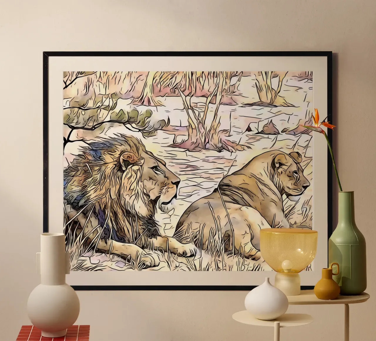 Auf Safari in Afrika, Motiv 5 Poster von ZAMART